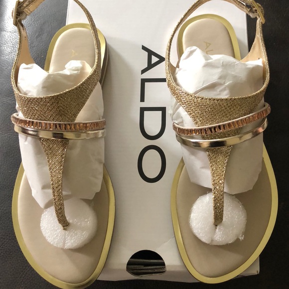 ALDO Gold Dress Sandals 👡 - Picture 5 of 6